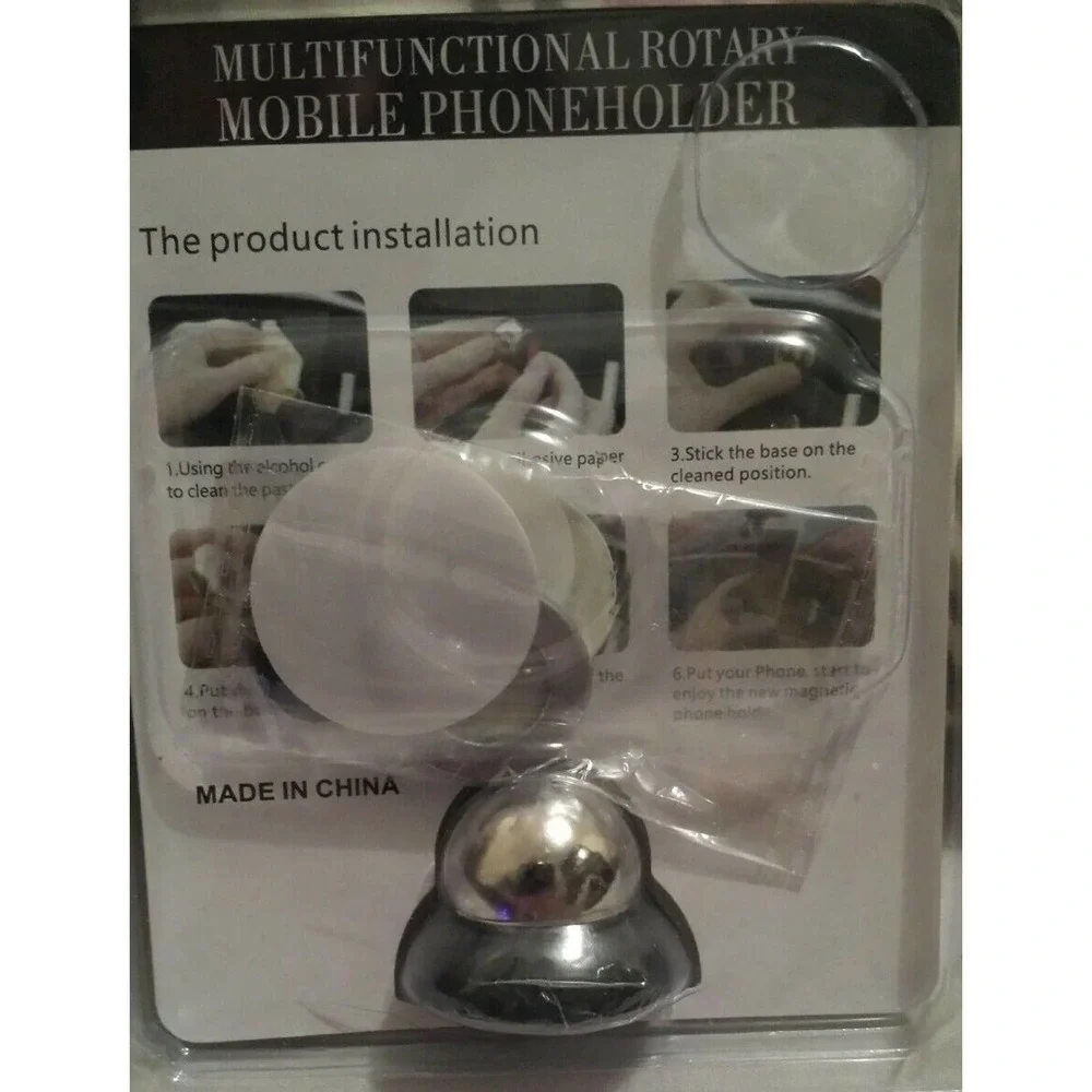 Magnetic Car Mount for Cell phone. Multifunctional, Fully Rotary. NEW in Box